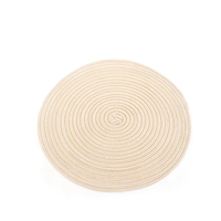 Sous-verre rond en corde de coton tressée de style moderne, taille personnalisée, isolant thermique, antidérapant, décoratif, pour table, tasse à café ou à thé