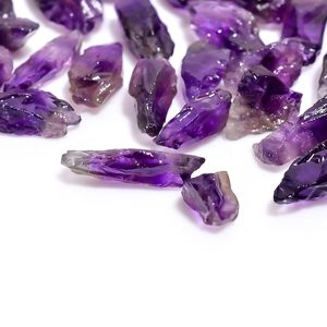 GEMKORA Améthyste brute 50 carats, cristaux naturels violets pour la fabrication de bijoux, chaîne de perles, sertissage, pierres précieuses irrégulières en vrac - Product Image 2