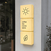 Enseigne lumineuse LED extérieure personnalisée en acrylique, étanche et rétroéclairée pour boulangerie et café