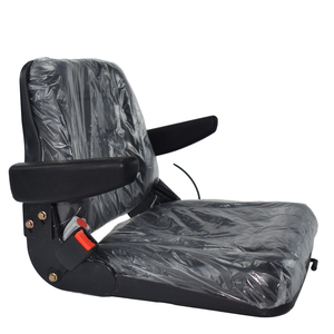 เบาะนั่งรถบรรทุกสีดำขนาด230*285มม. ปรับได้สำหรับรถยกและรถตักพร้อมเข็มขัดนิรภัยและที่วางแขน - Product Image 4