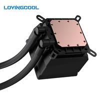 LOVINGCOOL Best Seller OEM Logo personnalisé Refroidisseur liquide 240 mm Refroidissement par eau avec écran 4 pouces Ventilateur liquide AIO pour boîtier d'ordinateur