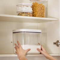 Récipient de stockage de riz avec couvercle Pop-to-Flip Récipients de stockage de sucre de farine de 5,5 L grands conteneurs de stockage de nourriture réutilisables
