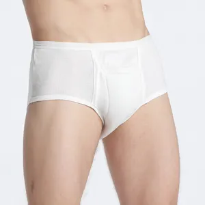 Lynmiss Eco高自有品牌可重复使用的尿布裤成人男士内衣，带口袋可洗便失禁内裤