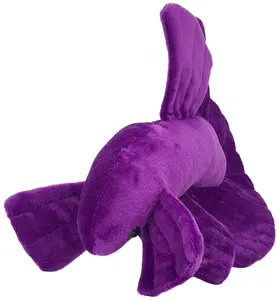 Customized plush toy cute flounder stuffed sleeping pillow doll gift toy flounder shape purple color plush toy