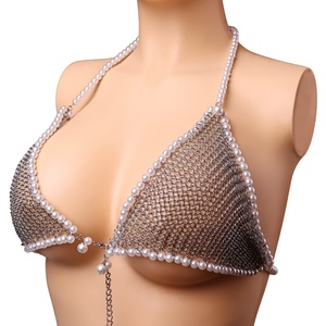 QKKQ Lingerie Métallique Sexy pour Femme, Soutien-Gorge en Maille Métallique, Sous-vêtements pour Couples, Plaisir Sexuel, Jouets BDSM pour Seins et Tétons, Lingerie pour Femmes et Hommes - Product Image 2