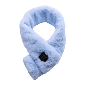 Blue Heated Scarf for Women & Men, USB Heating Scarves for Winter Electric Heated Neck Warmer, Neck Heating Pads for Warming