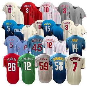 Venta al por mayor de camisetas de béisbol 2026 nuevas y económicas, con costuras de alta calidad, del equipo estadounidense de Filadelfia, personalizadas para todos los jugadores: 7 Turner, 59 <span class=keywords><strong>Duran</strong></span> - Product Image 2