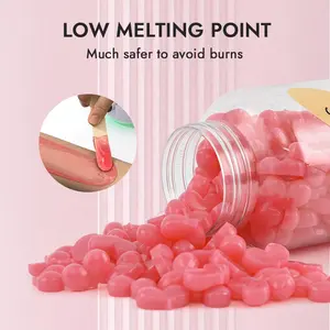 Waxkiss Private Label New Arrival OEM Design Hair Removal Depilatory Hard Wax Beans Painless Sensitive Love Heart Wax Beads