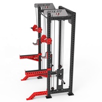 Máquina Smith Comercial, Power Rack y Cable Crossover para Gimnasio Comercial, Entrenador Multifuncional 3 en 1