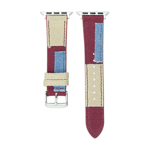 Bracelet de montre en cuir véritable de vente chaude bracelet de montre intelligente en denim avec 38/40/41mm, 42/44/45/49mm peut s'adapter à <span class=keywords><strong>Iwacth</strong></span> - Product Image 3