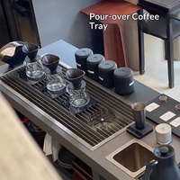 Konter Bar Stainless Steel 304 Brushed untuk Area Depan, Meja Kasir Kustom untuk Kedai Kopi, Warna Perak Lengkap