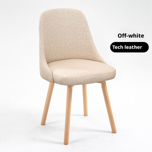 Muebles <span class=keywords><strong>de</strong></span> Comedor, Sillas <span class=keywords><strong>de</strong></span> Comedor con Patas <span class=keywords><strong>de</strong></span> <span class=keywords><strong>Madera</strong></span>, Estilo Crema Pequeño, Moderno y Sencillo, Sillas con Respaldo, Taburetes - Product Image 1