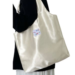 Real Silk Tote <b>Bag</b> <b>Women</b> Soft Fashionable Outdoor Shopping Travel <b>Beach</b> Large Capacity Printed Logo Shoulder <b>Bag</b> - Product Image 2