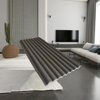 Panneau mural PS PVC le plus écologique facile à installer Persiennes à charbon de bois 3D Plastique étanche et étanche à l'humidité pour les villas