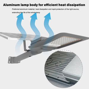 Commercio all'ingrosso lampari Solared Led 300W luce solare via IP65 ABS corpo umano sensore corpo 6000K resistente alle intemperie all'aperto - Product Image 2