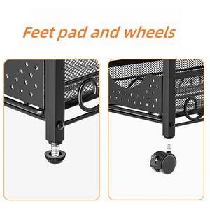 Tiroir <span class=keywords><strong>coulissant</strong></span> en métal noir <span class=keywords><strong>panier</strong></span> en maille organisateur <span class=keywords><strong>coulissant</strong></span> robuste support de Collection de bouteilles d'épices - Product Image 5