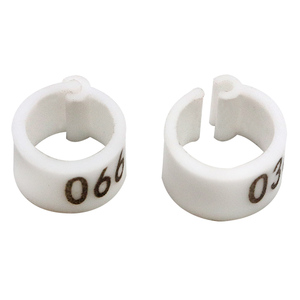 Fabrieksprijs Plastic Kwartel Duif Voetring 8Mm Vogelbeenbanden Witte Kleur Duivenpoot Ring Met Nummer - Product Image 3
