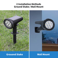 Großhandel Solar-Spotlights für Außenbereich, 10 LED Verstellbare Wasserdichte Solarbetriebene Strahler, Landschaftsbeleuchtung für den Garten
