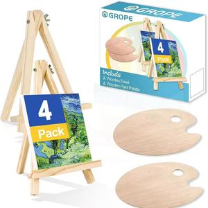 Chevalet en bois pour peinture sur table, support polyvalent triangulaire pour étudiants en art, tableau d'affichage pour croquis à l'huile - Product Image 3