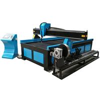 Machine de découpe plasma CNC avec dispositif rotatif, tête de perçage 1325 1530, plaque et tube de coupe, prix bas, qualité européenne 2021