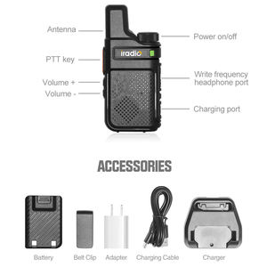 IRADIO V2 Mini xách tay Walkie Talkie đồ chơi trẻ em UHF PMR 446 cho thu phát vô tuyến với ăng-ten nội bộ và SOS - Product Image 6
