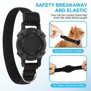 <span class=keywords><strong>Collar</strong></span> de seguridad para mascotas para Apple <span class=keywords><strong>Tracker</strong></span>, <span class=keywords><strong>Collar</strong></span> para gatos con soporte elástico de seguridad para gatitos ajustable para collares para gatos AirTag - Product Image 2