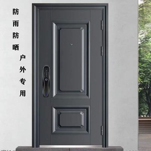 Porte de Sécurité en Acier pour <span class=keywords><strong>Maison</strong></span> Familiale, Porte d'Entrée Blindée Turque en Acier, Porte de Sécurité en Acier Inoxydable - Product Image 4