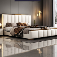 Suite Chambre à Coucher Complète Meubles Modernes en Cuir Luxe Léger Lit Italien Kama Meubles de Chambre Modernes