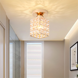 <span class=keywords><strong>Plafonnier</strong></span> en cristal de luxe léger pour salon, chambre à coucher, vestiaire, couloir, allée, avec douille E27 - Product Image 1