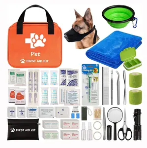 Kit de primeiros socorros para cães e gatos, kit de primeiros socorros personalizado OEM e ODM para acampamento, caminhadas e viagens