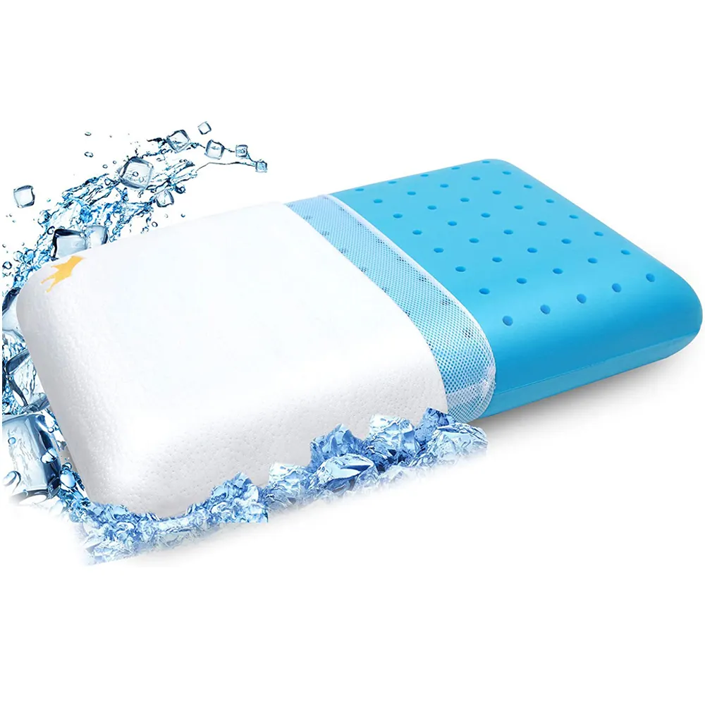 Factory price summer slow rebound bread shape cooling gel memory foam pillow