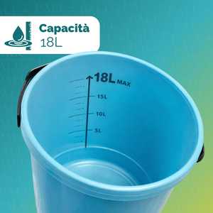 Round Under Sink Waste <b>Bin</b> 18 Litre Odour Proof <b>Lid</b> With Handle For Easy Access - Product Image 5
