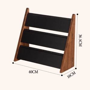 Espositore di collana con ciondolo in legno noce di lusso con supporto in pelle sintetica gioielli vetrina da tavolo Packaging - Product Image 4