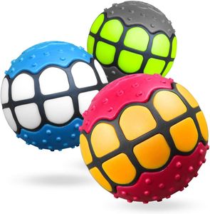 Interactive Cute Fashion <b>Dog</b> Chew Toy <b>Balls</b> Bruxism Novelty Vinyl <b>Ball</b> Vocal Colorful Tooth Pattern Design Squeaky Sound Daily - Product Image 5