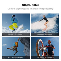 Kit de Filtros K&F Concept de 4 Piezas ND8&PL+ND16&PL+ND32&PL+ND64&PL para DJI Action 6, Filtro Híbrido de Densidad Neutra Polarizante de Encaje Rápido