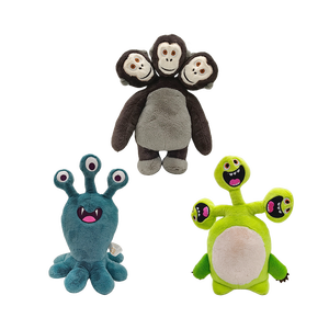 3 Estilos de Peluches de Monstruos Extraños con Múltiples Cabezas, Gorila de Tres Cabezas, Pulpo <span class=keywords><strong>Alien</strong></span>ígena de Tres Ojos - Product Image 4