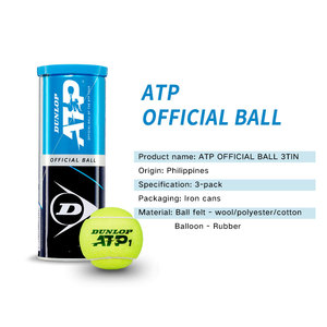 <span class=keywords><strong>Dunlop</strong></span> Tennis 3 piezas Iron Can ATP Tour Tournament Ball Durable Elástico Multi Court Ball - Product Image 4