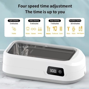 Nettoyeur intelligent à ultrasons en acier inoxydable 18W, temps de nettoyage de 3 à 10 minutes, nettoyeur sonique pour lunettes - Product Image 4