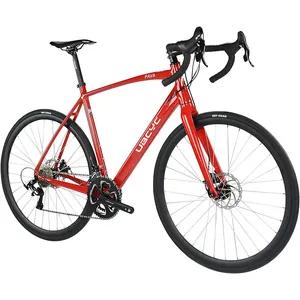 2023 new road bike 700C complete carbon roadbikes high quality wheel race bicycle Cheap 14 speed steel frame sport cycle for man