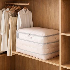 Large Capacity Comforter <b>Storage</b> <b>Bag</b> Self Compression Bedding Organizer Quilt <b>Storage</b> Tote for Closet Underbed Moving - Product Image 5