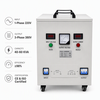 Convertisseur monophasé vers triphasé 40KVA 50KVA 60KVA, transformateur de puissance 220V vers 380V avec bobine toroïdale, certifié CE