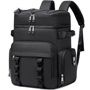 Portable Leather <b>Meal</b> <b>Prep</b> Backpack Waterproof Insulated Cooler <b>Bag</b> Backpack Large Backpack With Lunch Compartment - Product Image 1