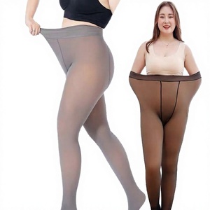 Leggings d'hiver Nay1il en polaire, nylon et élasthanne, taille haute, unis, sans coutures, respirants, grande taille, extensibles, décontractés, pour le sport - Product Image 3