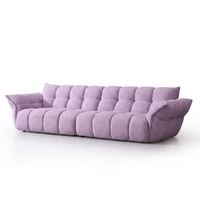 Canapé modulaire sectionnel en tissu velours, rembourré en mousse, une place, design minimaliste pour salon, appartement, hôtel
