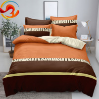 Parure de lit matelassée en tissu 3D, housse de couette en polyester imprimé, drap de lit en tissu
