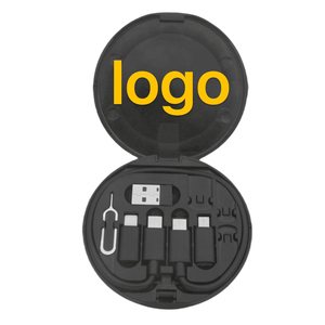 Promotion 60W jeu de câbles de données ensemble de câbles de données de charge rapide multifonctionnel à vendre personnaliser ensemble de câbles de données de boîte de <span class=keywords><strong>rangement</strong></span> ronde - Product Image 2