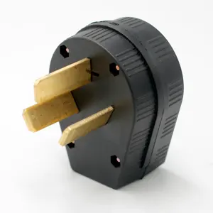 30/50A 125/250V NEMA 10-50P Dual Current Straight Blade Industrial Power Dryer Plug for Generator Dryer RV