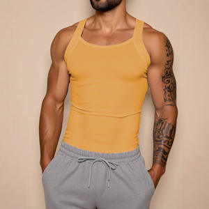 King Mcgreen Star, camisetas sin mangas informales de verano para exteriores, camisola acanalada de seda helada de punto, gimnasios para hombres, entrenamiento deportivo, <span class=keywords><strong>Chaleco</strong></span> Ajustado con músculos - Product Image 5