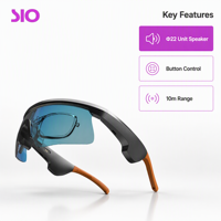 Lunettes de cyclisme intelligentes 5.3, autonomie de 4-5h, charge magnétique, commande par bouton, portée de 10m, lunettes de soleil audio pour sports de plein air