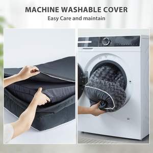 Großer Hund Rechteck Memory Foam Ortho pä disches Hunde bett Abnehmbare wasch bare Abdeckung Haustier Schlafs ofa Wasserdichtes Futter Anti-Rutsch-Boden Alle - Product Image 5